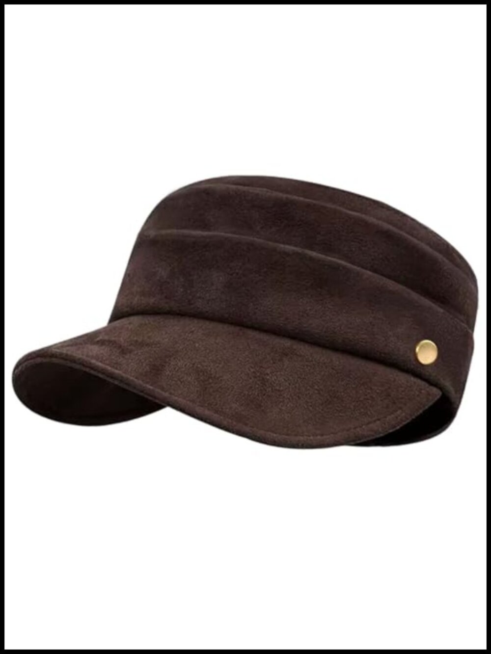 Womens Suede Newsboy Cap Soft Brim Cabbie Hat Fall Winter